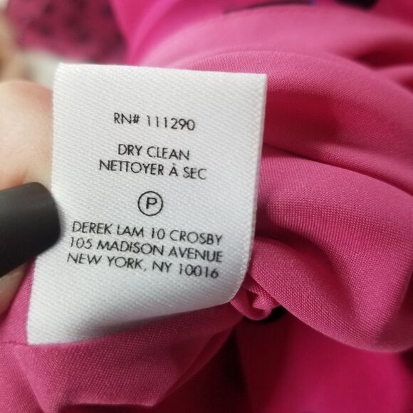 Derek Lam 10 Crosby Hot Pink Polka Dot One Shoulder Ruffled Party Taula Dress - Picture 8 of 11